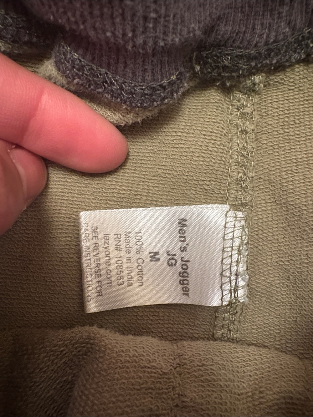 Lazy One Olive Green & Dark Brown Moose Print Jogger Pants - Picture 3 of 3